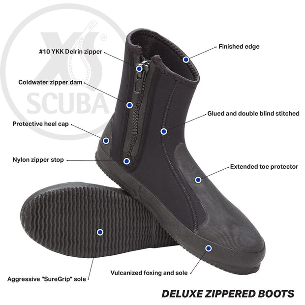 XS Scuba Deluxe 6.5mm Zippered Boots