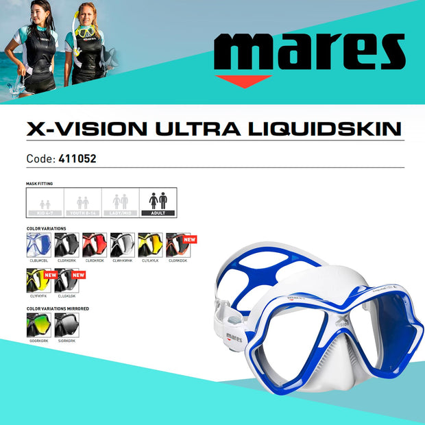 Mares X-Vision Ultra Liquidskin Dive Mask