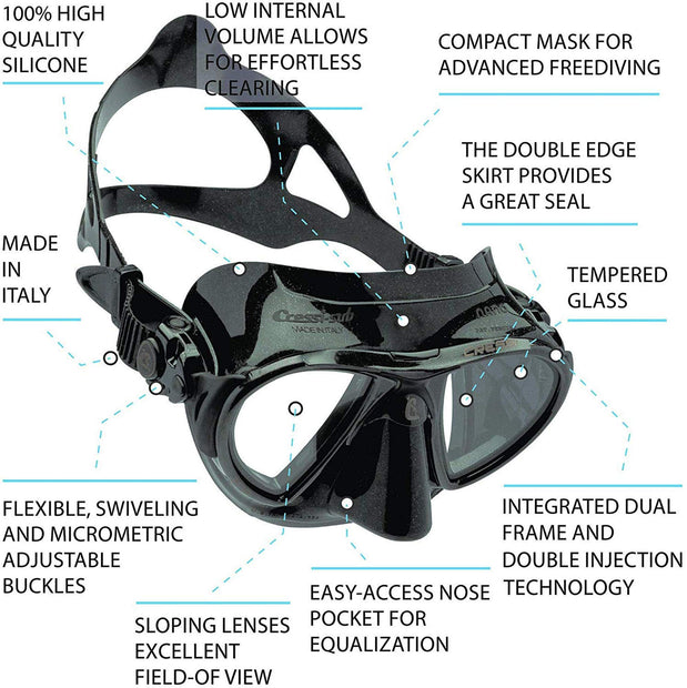 Cressi Nano Crystal Scuba and Freediving Mask