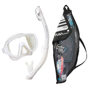 TUSA Sport Adult Serene Mask and Dry Snorkel Combo with Reusable Travel Bag