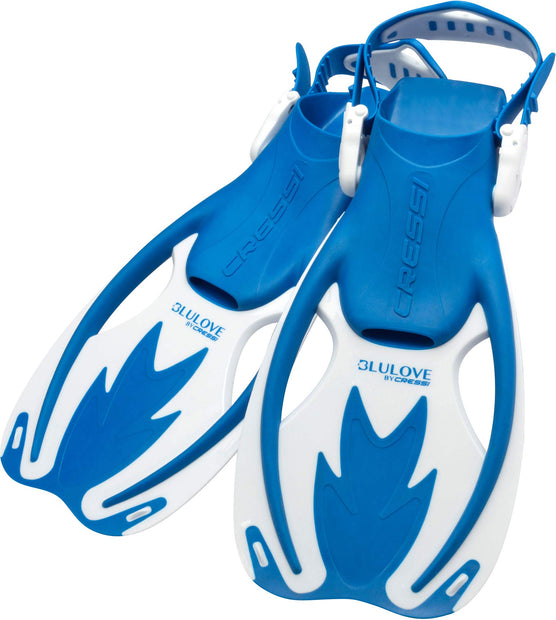 Cressi Rocks Kid's Swim Fins(Blue/White / S/M)