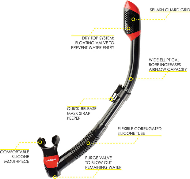 Cressi Supernova Dry Snorkel