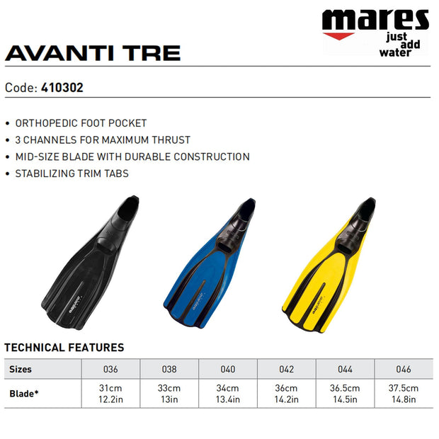 Mares Plana Avanti Tre Dive Fins