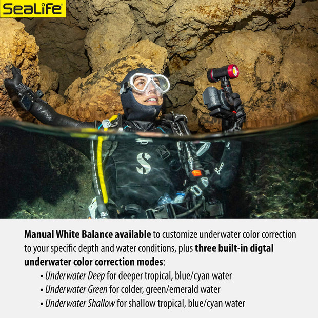 SeaLife Micro 3.0 Pro Duo 5000 Set Underwater Camera & Dual Light Set for Photography and Video, Easy Set-up, Wireless Transfer, Includes Travel case