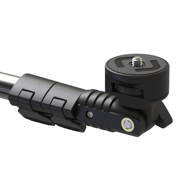 AquaPod Mini Camera Pole with Standard -20 Camera Mount & Action Camera Adapter - Extends 15.5 to 38 - Gets Closer to Subjects - Tilts for Selfies