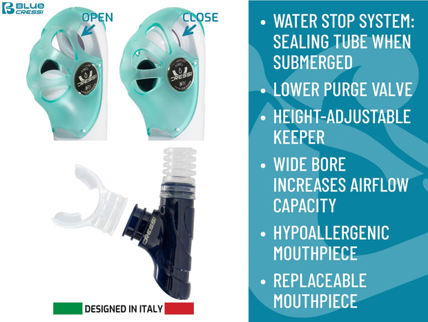Cressi Scilla Dry Snorkel