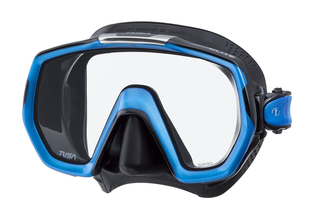 TUSA M-1003 Freedom Elite Scuba Diving Mask(Black/Fishtail Blue)