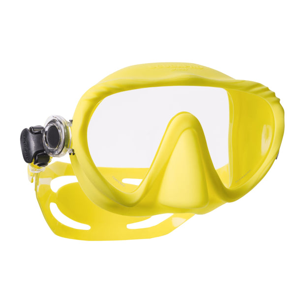 SCUBAPRO Ghost Scuba Dive Mask, Low-Volume Frameless Design w/Ultra Clear Single Lens, Silicone Skirt and Easy-Adjust Strap Buckles, Turquoise