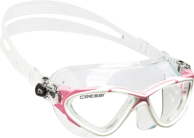 Cressi Planet Adult Swim Goggles(Clear/White/Pink)