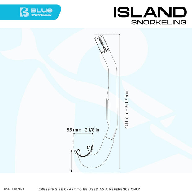 Cressi Island 2.0 Snorkel Black/Yellow