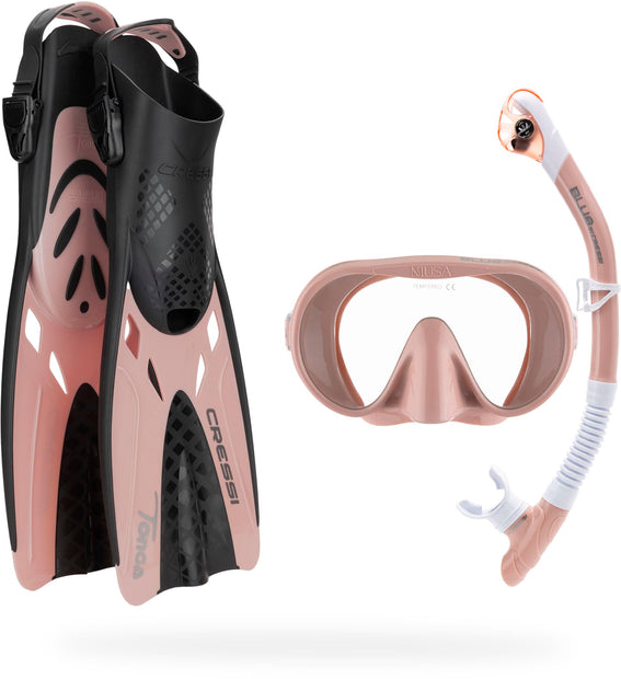 Cressi Explorer Snorkel Set(Rose Gold / Small/Medium)