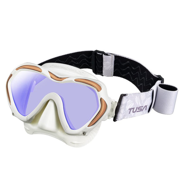 TUSA M-1007 Paragon S Scuba Diving Mask(White w/ Fabric Strap)