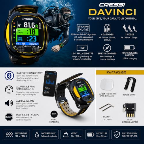Cressi Da Vinci Wrist Dive Computer