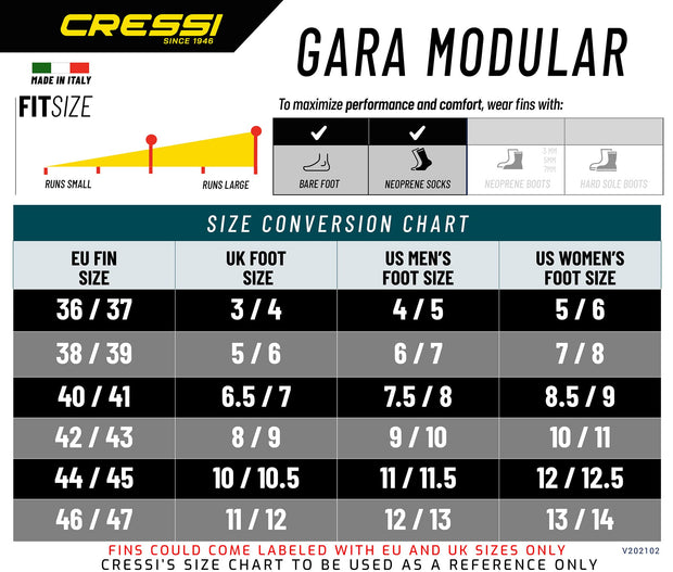 Cressi Gara Modular Sprint Fin