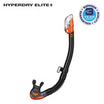 TUSA SP-0101 Hyperdry Elite II Scuba Diving Snorkel(Black/Energy Orange)