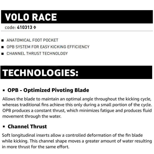 Mares Volo Race Full Foot Dive Fins