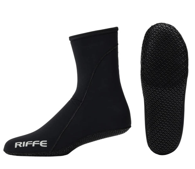 Riffe 3.5mm 3D Dive Sock Neoprene Booties(Black / Small)