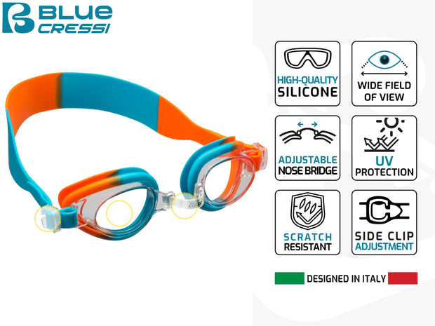 Cressi Starfish Kid's Hypoallergenic Swim Goggles
