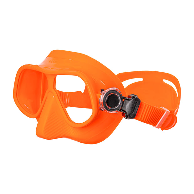 SCUBAPRO Steel Comp Freediving Mask, with Dual Lens and Frameless, Low Volume Design, Orange