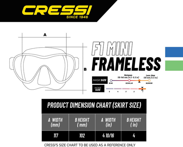 Cressi Kid's Scuba Mask - Mini Frameless