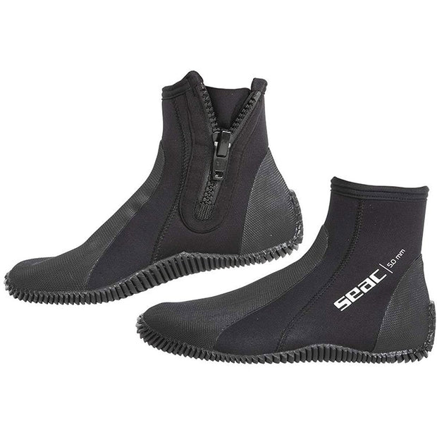 Seac 5 mm Regular Dive Boots with Zipper(XX-Small)