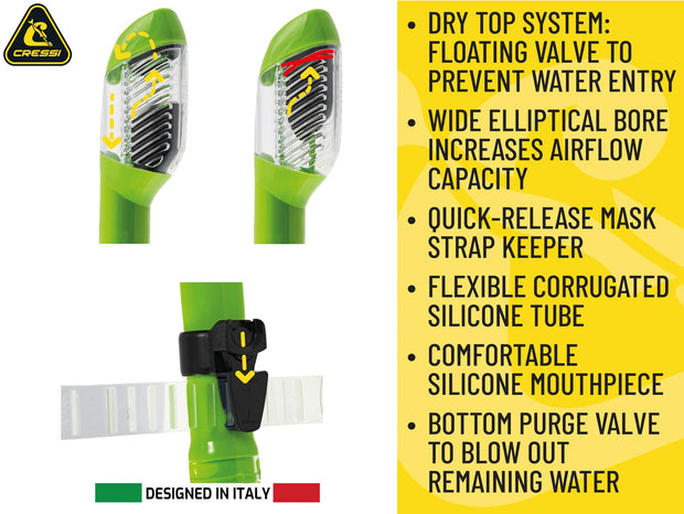 Cressi Supernova Dry Snorkel