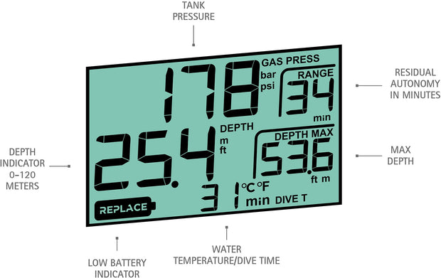 Cressi Digi2 Digital Depth Gauge