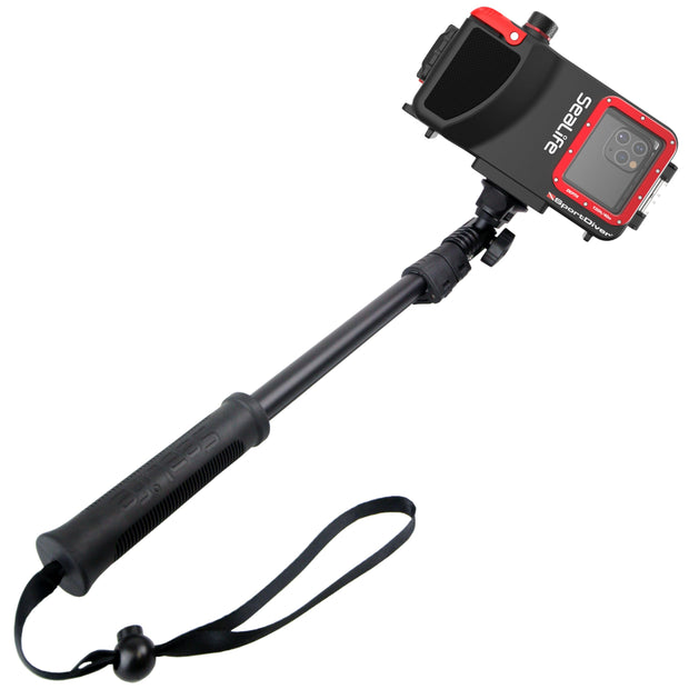 AquaPod Mini Camera Pole with Standard -20 Camera Mount & Action Camera Adapter - Extends 15.5 to 38 - Gets Closer to Subjects - Tilts for Selfies