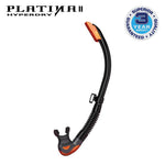 TUSA SP-170 Platina Hyperdry II Scuba Diving Snorkel(Black/Energy Orange)