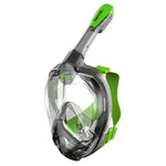 Seac Magica Full Face Snorkeling Mask(Grey Clear/Green Lime / L/XL)
