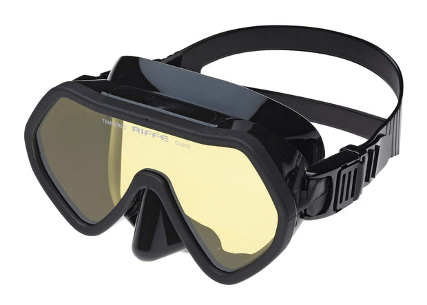 Riffe Frameless Mask(Black w/ Amber Lens)