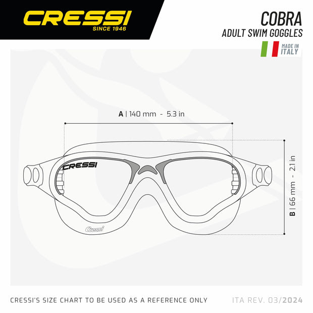 Cressi Cobra XP Anti-Fog Swim Goggles