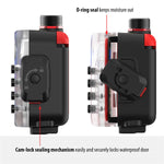 SeaLife SportDiver Ultra Large Smartphone Housing Dive to 130', Waterproof Photography, Access Camera Controls, Leak Alarms, Fits Most Phones (Without Light) Black