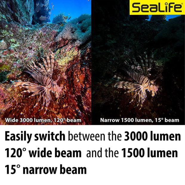 SeaLife Sea Dragon 3000SF Pro Dual Beam Compact Underwater Photo-Video Light