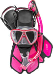 Cressi OceanSet Snorkeling Set(Translucent Pink / Small/Medium)