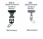 Gear Keeper AC0-0917 Quick Connect II Male Adapter with Snap Clip, 2-Pack