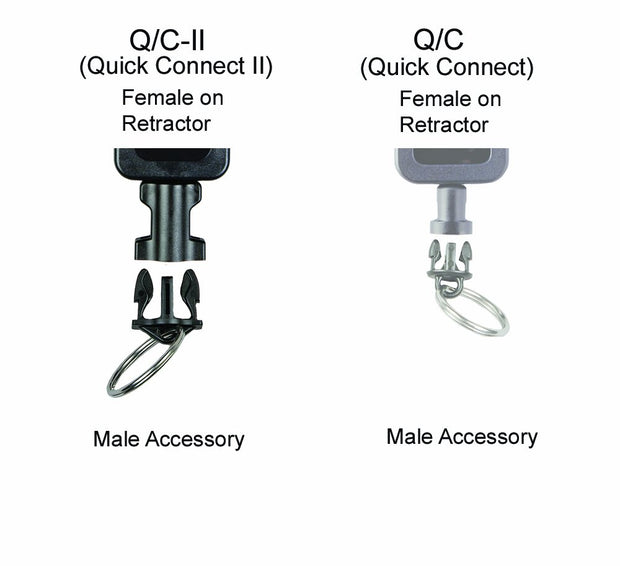 Gear Keeper AC0-0917 Quick Connect II Male Adapter with Snap Clip, 2-Pack