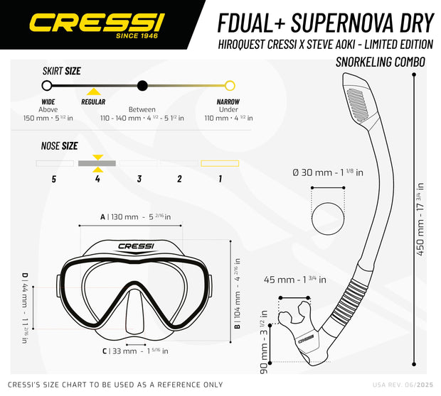 Cressi x Steve Aoki Limited Edition HiroQuest Adult Mask & Snorkel Set