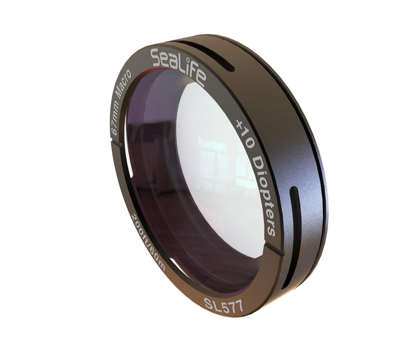 SeaLife SportDiver 67mm +10 Macro Lens — Close-Up Lens for SportDiver (SL081 Adapter) & 67mm Housings