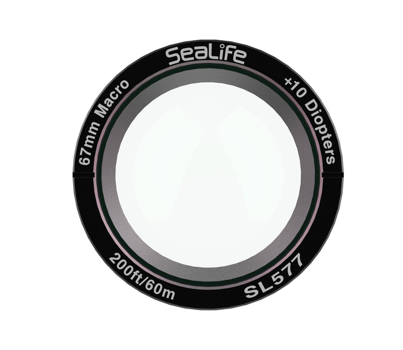 SeaLife SportDiver 67mm +10 Macro Lens — Close-Up Lens for SportDiver (SL081 Adapter) & 67mm Housings