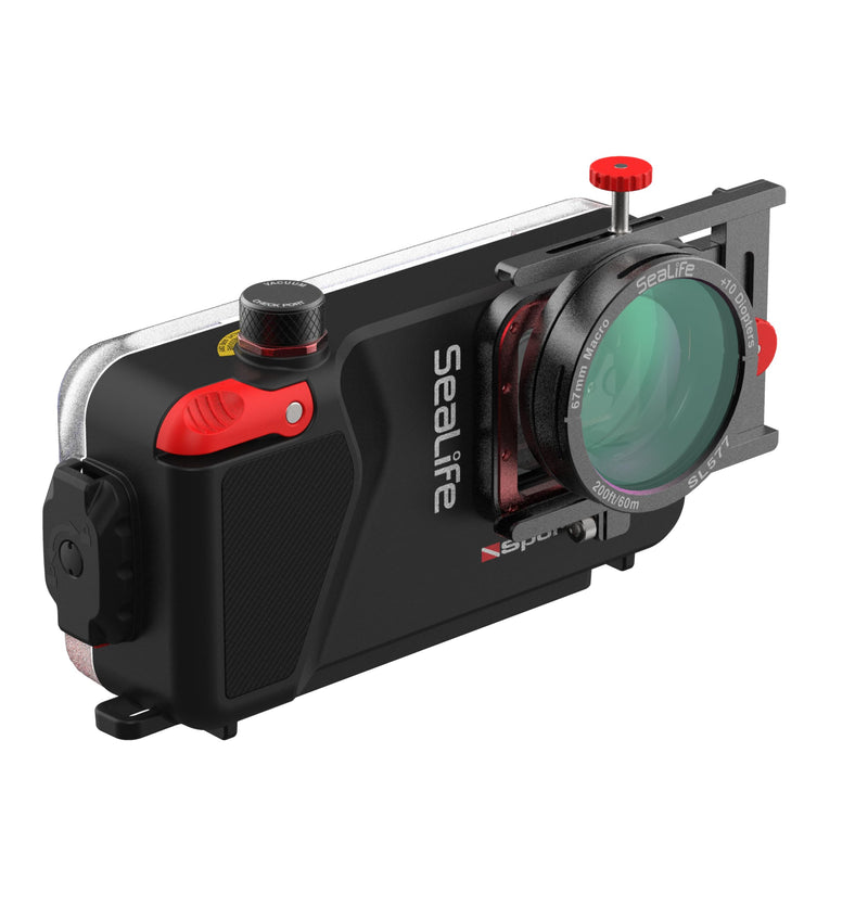 SeaLife SportDiver 67mm +10 Macro Lens — Close-Up Lens for SportDiver (SL081 Adapter) & 67mm Housings