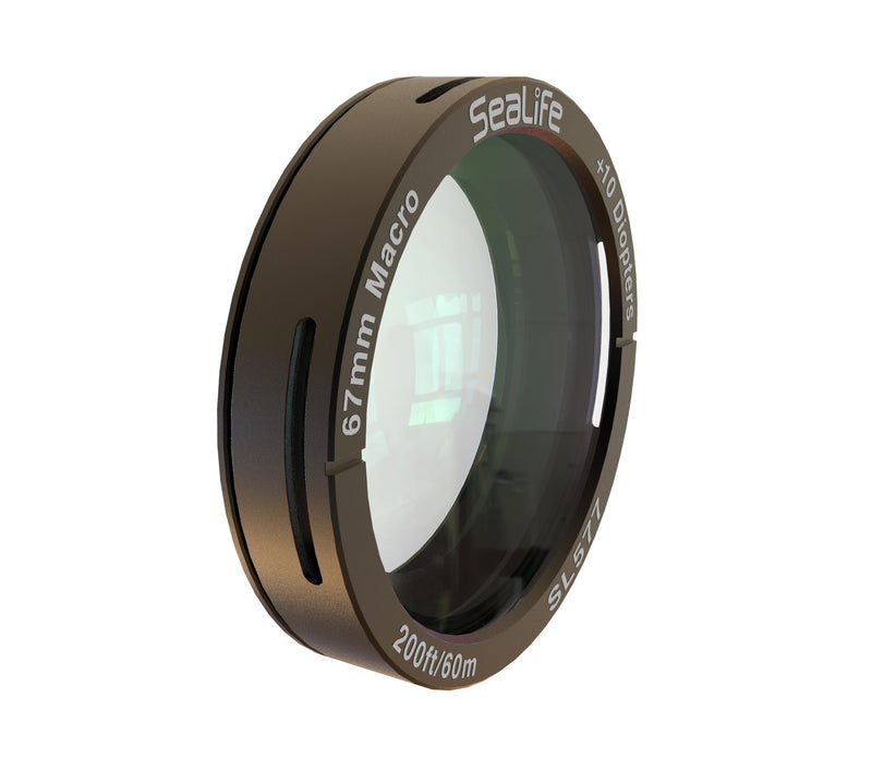 SeaLife SportDiver 67mm +10 Macro Lens — Close-Up Lens for SportDiver (SL081 Adapter) & 67mm Housings