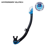 TUSA SP-0101 Hyperdry Elite II Scuba Diving Snorkel(Black/Fishtail Blue)