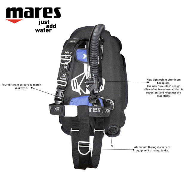 Mares XR-Rec Trim Single Backmount Set