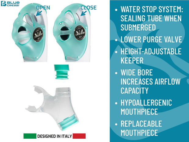 Cressi Ocean Dry Snorkel Combo