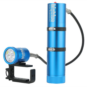Bigblue 7000 Lumen Wide Beam + 2900 Lumen Canister Light EOS Cord - Sidemount