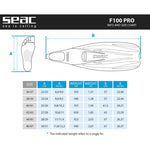 Seac F-100 Pro Full Foot Fin