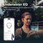 SUUNTO Aqua Light Swimming Open-Ear Bluetooth Headphone, 32GB MP3 Player for Running, Bone Conduction Headphone w/Dual-Mic, IP68 Waterproof, 10H Playtime & APP Support, 28g Lightweight, Reef Blue
