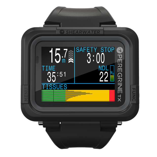 Shearwater Peregrine TX Air Integrated Color Dive Computer with Compass