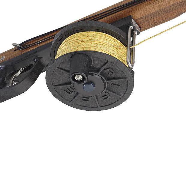 Riffe N.F. Horizontal Reel w/ Line, Flat Mount